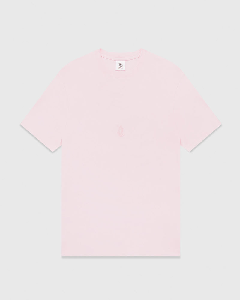 6 God Embroidered T-Shirt - Pink