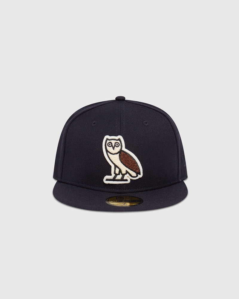 New Era Chenille Fitted Cap - Navy