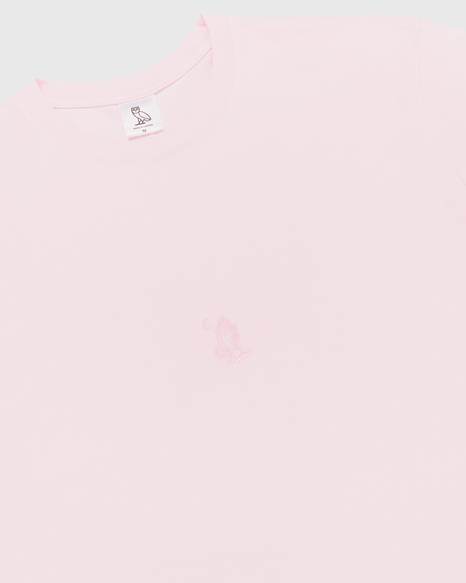 6 God Embroidered T-Shirt - Pink IMAGE #3