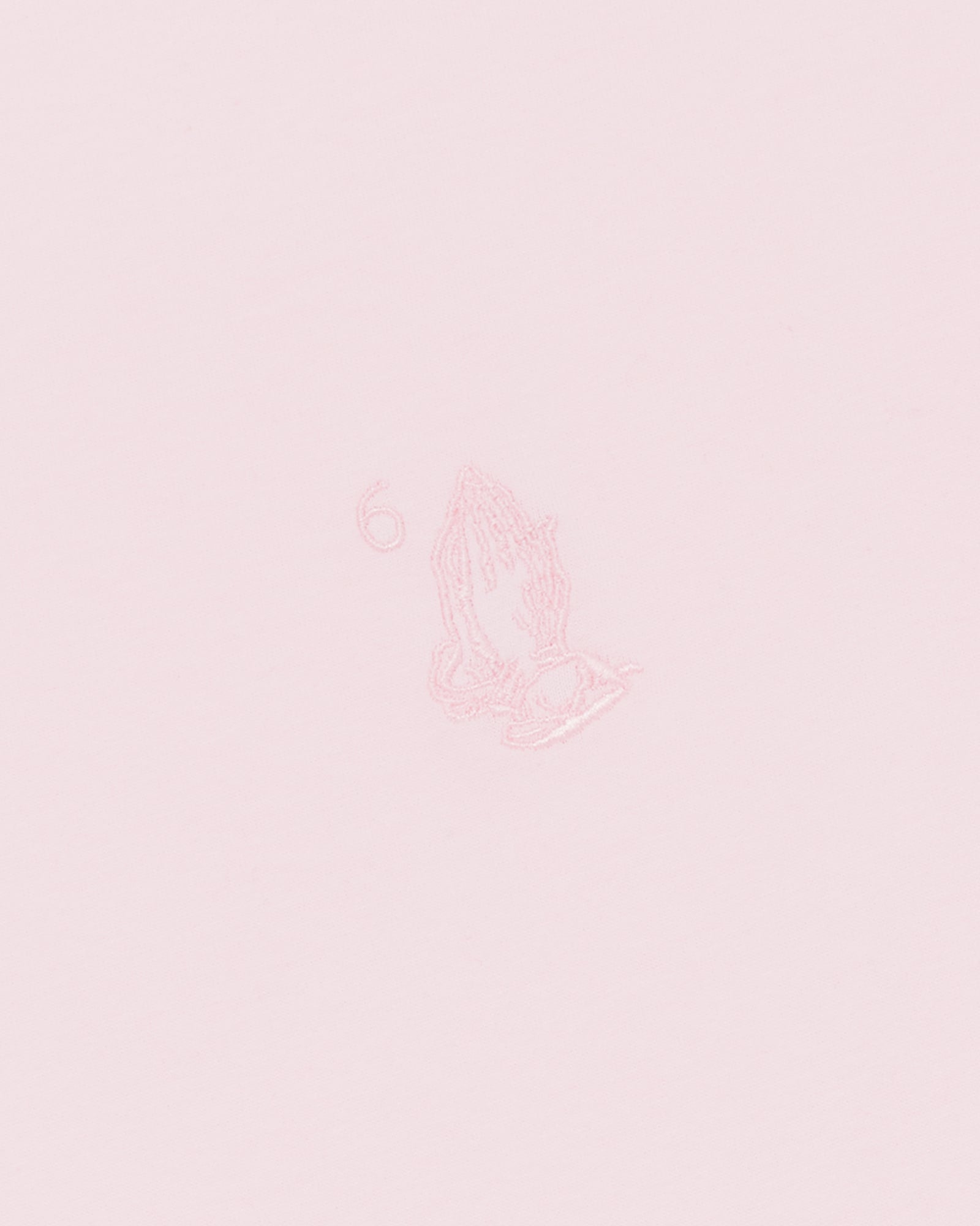 6 God Embroidered T-Shirt - Pink IMAGE #4