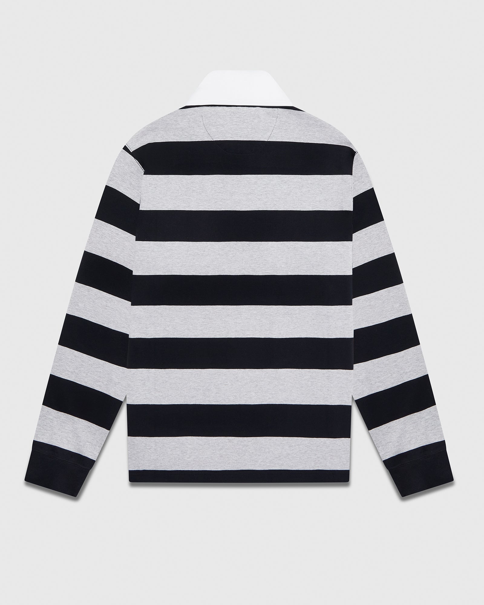 U Of T Striped Rugby Polo - Navy/Heather Grey IMAGE #3