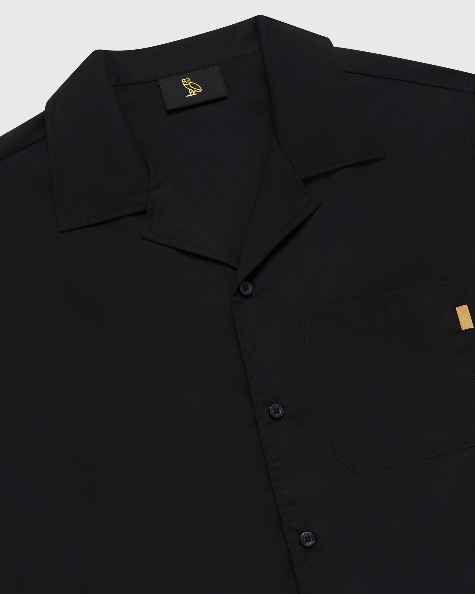 Circle Wordmark Camp Shirt - Black IMAGE #5