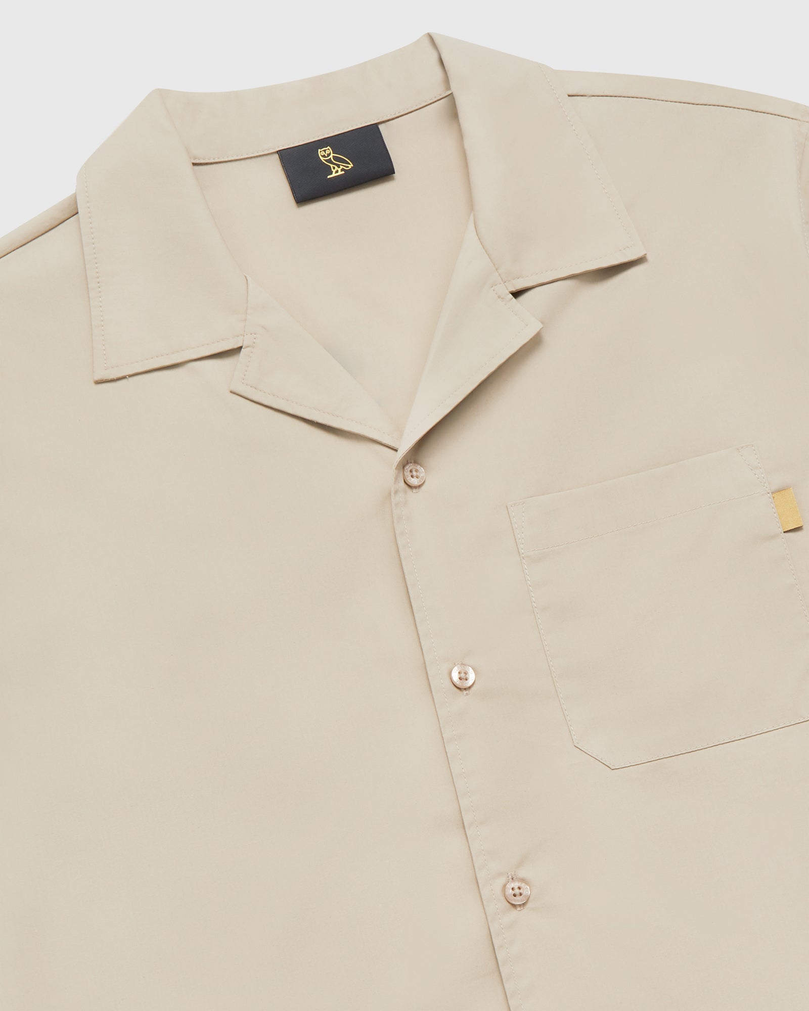 Circle Wordmark Camp Shirt - Sand IMAGE #5