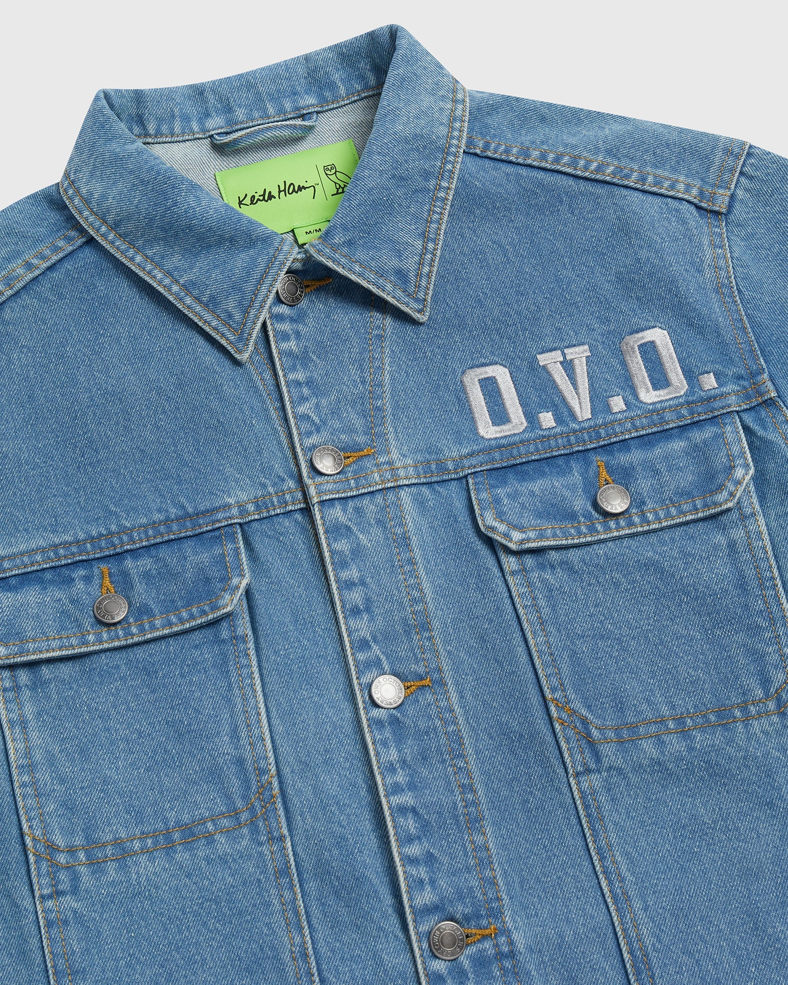 OVO® / Keith Haring Denim Trucker Jacket - Washed Indigo IMAGE #5
